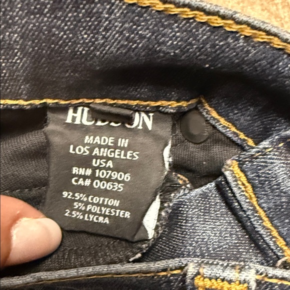 Hudson Blue Jeans with Black Sequin Detail - Picture 4 of 6